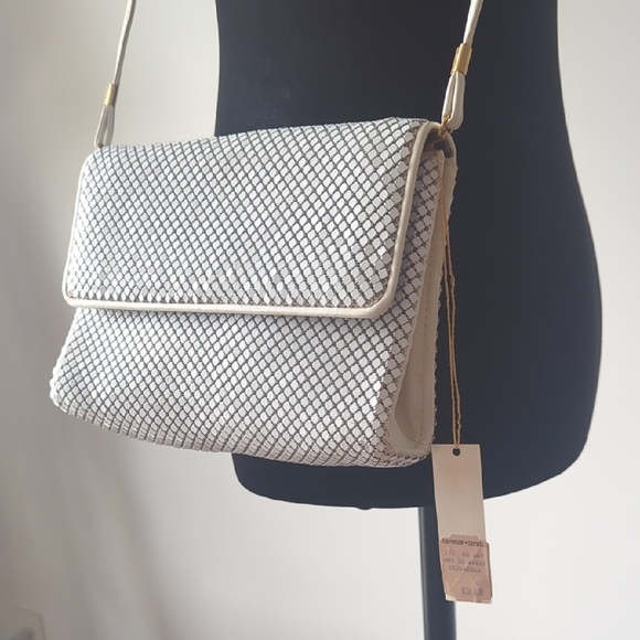 NWT Whiting & Davis Vintage Elegant White Women's Bag - Picture 3 of 8